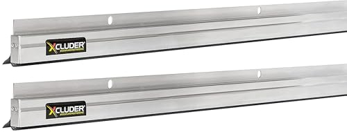 Xcluder Lot de 2 balayages de porte à profil bas de 91,4 cm en aluminium – Scelle les rongeurs et les parasites, étanchéité améliorée contre les intempéries, facile à installer, protection contre les