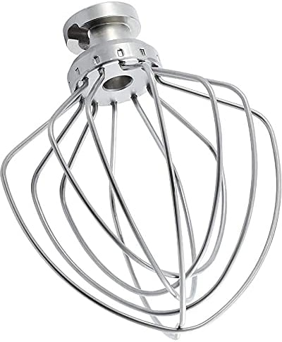 MMOBIEL 6-drahtiger Schneebesen-Ersatzaufsatz Edelstahl-Schneebesen kompatibel mit KitchenAid K45, KSM15, KSM110, KSM103, KSM75, KN15, und KSM90 Stand Mixer
