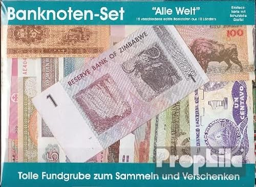 Prophila Collection Geldschein Alle Welt 15 Verschiedene Banknoten (Banknoten für Sammler - kein Zahlungsmittel)