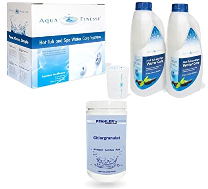Aquafinesse Wasserpflege Set für Whirlpools, Aqua Finesse + Pfahler Chlorgranulat