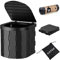 GOTOP Portable Camping Toilette - WC Camping avec Couvercle et 20 Sacs deToilette Biodégradables -Toilettes sèche Pliables - Urinoir Unisexe pour Voiture - Pot de Chambre Adulte (Tout-en-Un)