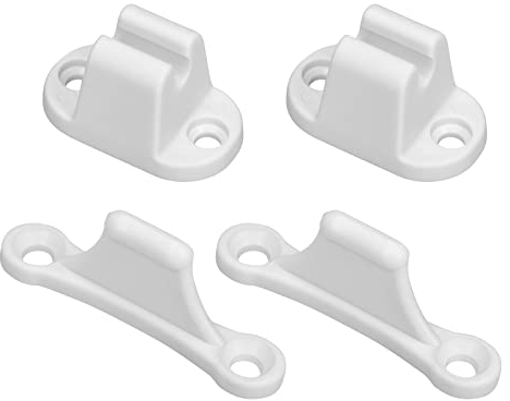 Xiumeso 2 Pezzi Accessori Camper Roulotte, Fermo per Porta Roulotte e Camper, Fermaporta Esterno Bianco, Serratura di Bloccaggio, Sicura per Porta Camper