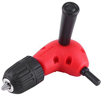 Winkelbohrvorsatz, Rechtwinkliger Adapter 90-grad-bohrmaschinenaufsatz 9,5-mm-rundschaft-schnellspannbohrfutter Winkelbohrvorsat Winkelbohrkopf