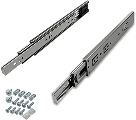 SOTECH 1 Paar Vollauszüge KV-35-H45-L400-SE-MS 400 mm Selbsteinzug, Traglast 35 kg, Schubladenschiene inkl. Schraubenset