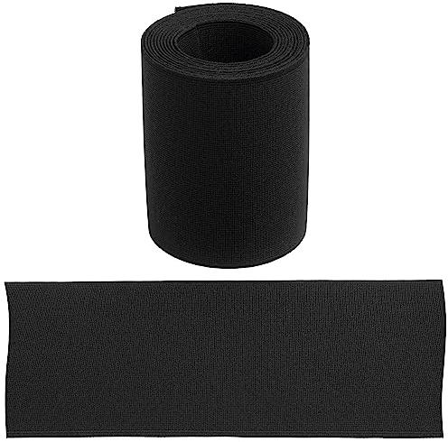 AERZETIX - C67295 - Gummiband flach 2 m - breite 100 mm - Farbe schwarz - konfektion kurzwaren nähen Kleidung Stoff gürtel Hose Rock