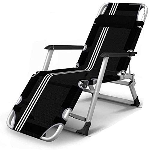 ILmira Sonnenliege, faltbar, Schwerelosigkeit, Liegestühle, wasserdicht, Chaiselongue, Liegestühle, Metall, für Garten, Terrasse, Möbel, Büro im Freien, Schwarz, H071ZJ Auspicious Clouds