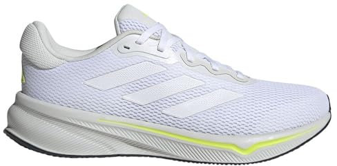 adidas Herren Response Runner Shoes, Cloud White/Cloud White/Lucid Lemon, 42 2/3 EU