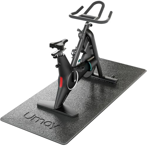 UMAY Fitness Home Gym 5 mm dicke Trainingsgerätematte, Laufband, Fahrrad, Ruderer, Schrittmaschine, Bodenschutzmatte, klein
