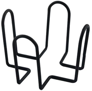 Support de dessous de verre en fer noir pour dessous de verre ronds et carrés – Peut contenir jusqu'à 6 dessous de verre, 10,8 cm