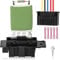 ZAMDOE Resistencia de calentador de coche para Vauxhall Corsa D E Adam para Alfa Romeo mito para Fiat Grande Punto Linea Qubo Doblo 13248240 55702407 77364061 con enchufe de arnés de cableado
