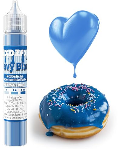 Fettlösliche Lebensmittelfarbe - 30ml Konzentrat Ölbasis Lebensmittelfarben für Schokolade, Lebensmittelfarbset Farbstoff für Tortendeko, Fondant, Buttercream, Backen, Kunsthandwerk (Navy Blau)