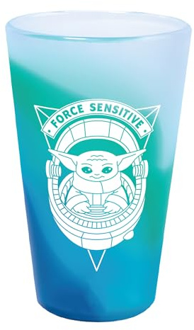 WinCraft 473 ml Silikon-Pint-Glas, Star Wars Mandalorian Grogu