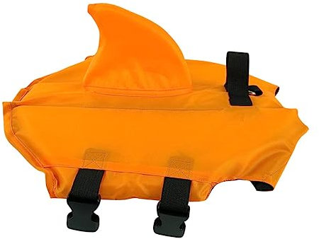 CORHAD Schwimmweste Für Hunde Mit Haifischflossen-Design Leichte Und Tragbare Schwimmhilfe Für Kleine Und Große Hunde Für Pools Und Schwimmen