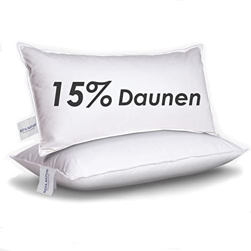 BEFA NATUR Kopfkissen 40x80 cm aus 15% Daune und 85% Federn, Öko-Tex 100 Klasse 1 Zertifiziert, Downpass - Programm und Preise für Hotellerie und Geschäftskunden