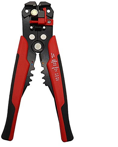 Pliers 5-in-1 Automatic Wire Stripper Cable Cutter Multitool Wire Stripping Tools Crimping Pliers Cable Crimper 0.2-6.0mm² - Crimping Tool(Rosso)