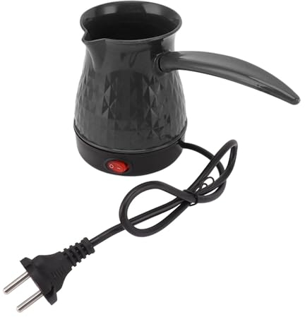 Cafetera Turca, Tetera para Estufa de 500ML con Mango Desmontable, Cafetera Eléctrica para Restaurante de Cocina Casera (BLACK)