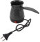Cafetera Turca, Tetera para Estufa de 500ML con Mango Desmontable, Cafetera Eléctrica para Restaurante de Cocina Casera (BLACK)