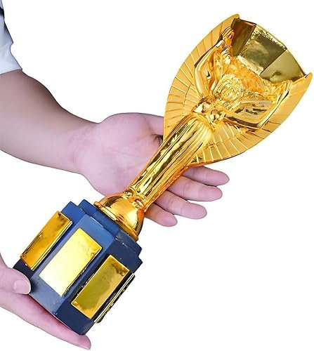 Jules Rimet Cup Replica Trofeo della Coppa del Mondo Trofei dei Campioni in Resina Souvenir Club House Ufficio Display Ornamenti a Tema Regalo per Gli Appassionati di Calcio