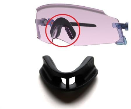 Galaxy Nasenpads Gummi Kits Ersatz für Oakley Kato OO9455M, Kato X OO9475, Encoder OO9471, Encoder Strike Vented, Subzero Sonnenbrille, Schwarz, Schwarz, regular