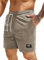 HMIYA Corduroy Shorts Herren Kurze Hosen Sommer Bermuda Freizeitshorts Baumwolle Elastische Taille mit Taschen(Beige,EU-S)