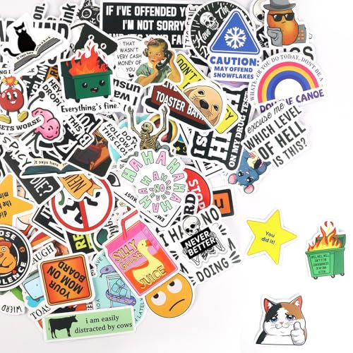 100 Stück Lustige Sticker,Wasserfeste Vinyl Decals,Graffiti-Aufkleber,Graffiti Anime Aufkleber Set,Für Skateboard,Snowboard,Gepäck Ideal,Laptop