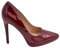 Malu Shoes Decollete' Donna a Punta Bordeaux Vernice Lucida Tacco Sottile 12 cm con Plateau 2 cm Sottopiede Imbottito (38 EU)