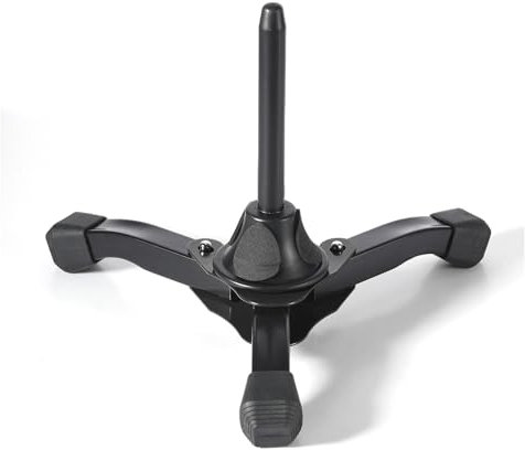 Walfront Tragbarer Faltbarer Flötenständer, Klarinette Stativhalter Ständer Oboe Windinstrument Nicht -Schlupf -Leichter Ständer für Holzblasspieler (Metall)