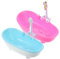 Warmhm 2 Pezzi Vasca da bagno mini tazza da vasca giocattolo da bagno vasca giocattolo plastica Riutilizzabile