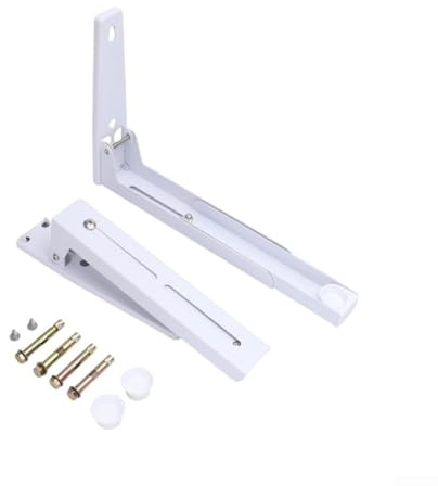 Oniissy Wandmontierte Mikrowellen-Halterung, einziehbar, faltbar, Küchenregal, kaltgewalzte Stahlkonstruktion, platzsparendes Design, maximale Verlängerung 400 mm (weiß)