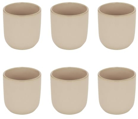 Paris Prix Secret de Gourmet - Lot de 6 Tasses à Café Terre Inconnue 10cl Beige