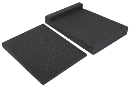 LIGIGWASH Schwarze Monitor Isolationskissen aus Polyurethan zur Schalldämmung und Vibrationsreduzierung für Subwoofer und Studioumgebungen