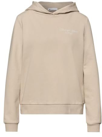 Street One Damen Hoodie mit Backprint (DE/NL/SE/PL, Numerisch, 38, Regular, Regular, cotton beige)