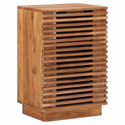 vidaXL Handgefertigter Nachttisch Natur 40 x 30 x 60 cm, Stylischer Nachttisch aus Akazienholz, praktische Schlafzimmeraufbewahrung, modernes Design, kompakte Möbel