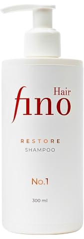fino Hair RESTORE Keratin-Shampoo No.1 300 ml - strapaziertes Haar | Mit Biotin, Panthenol, Aloe Vera, Arganöl, Kokosöl & Koffein - ohne Silikone & Parabene