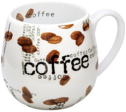 Könitz 1111430873 Kuschelbecher Coffee Collage, 12.3 x 10.2 x 8.9 cm,Weiß