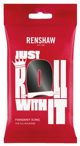 Renshaw Just Roll With It Fondant Icing - Jet Black, 250 g (Pack of 1)