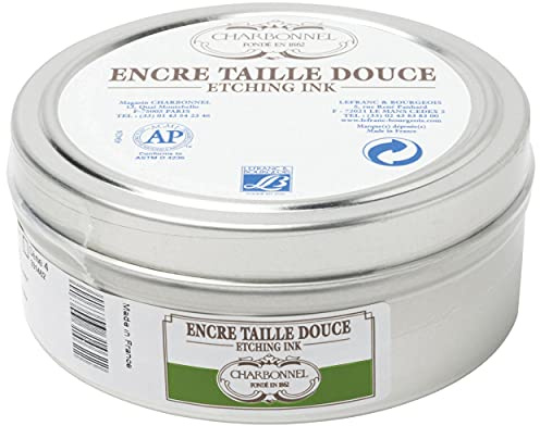 Charbonnel Lefranc and Bourgeois etching ink, medium green, 200ml Topf - Kupferdruckfarbe