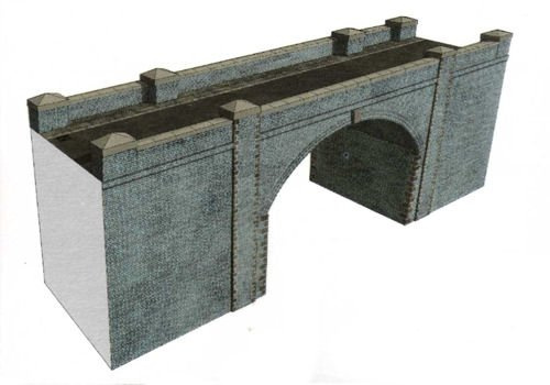 Superquick Blue Brick Bridge/Tunnel- 1/72 OO/HO - Card Model Kit