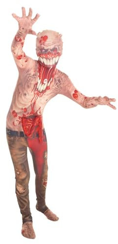 Morphsuits Offcial Zombie Exploding Guts Monster Kids Halloween Fancy Dress Costume - Large (Age 10-12), KLMEXL