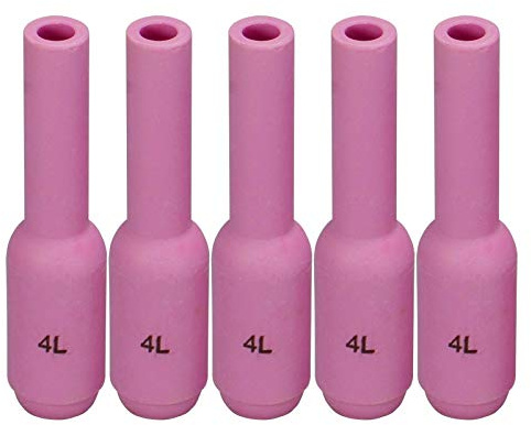 5 ugelli a gas in ceramica lunghi, misura 4 – 10N50L TIG 17/18/26 per alloggiamento del manicotto di serraggio