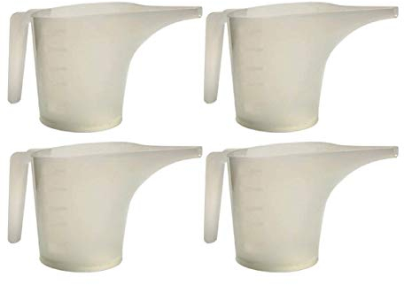 Norpro 2-Cup Measuring Funnel Pitcher Translucent White Batter Pouring (4-Pack)