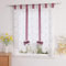 1er-Pack Voile Stickerei Bindegardine mit Schlaufen Raffrollos, Weiß Beere, B/H: 60/140cm