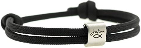 Personalisiertes Erstkommunion Armband mit christlichem Symbol und persönlicher Namensgravur Ostern Geschenk zur Konfirmation Kommunion Firmung Taufe Weihe Edelstahl Jungs Mädchen Geschenke