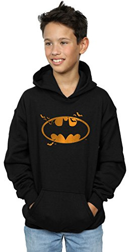 DC Comics Boys Batman Halloween Logo Hoodie 12-13 years Black