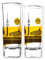 Borussia Dortmund Schnapsglas/Glas/Shot Glass 2er Set Südtribüne BVB 09 - Plus gratis Aufkleber Forever Dortmund