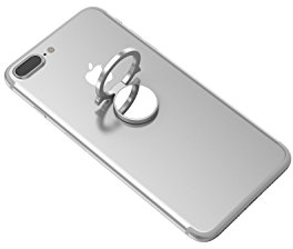 Kronya® | Portamonitor per smartphone ruotabile a 360 ° | Car Finger Fitness Holder Mount Cellulare Anello Ring Holder Supporto sportivo Apple iPhone iPad 7 8 10 X Samsung Galaxy S8 5 (Argento)