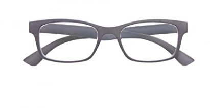 SILAC Lesebrille Herren – Rechteckige Gläser – Für Damen und Herren – Lesebrille als Lesehilfe und Lupenbrille in Unisex – Leicht, Robust und Bequem - + 1,75 Dioptrie - Grey Soft Grey 7203