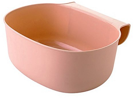 linlinfa Over The Cabinet Door Hanging Waste Basket Kitchen Cabinet Hanging Garbage Waste Bin Can Trash Barrel Storage Container Pink