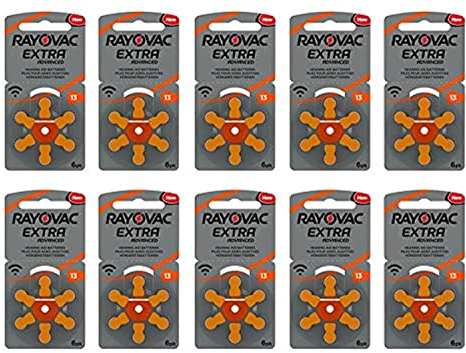 RAYOVAC Lot de 60 piles d'aide auditive Taille 13