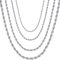 OSTAN Herren/Damen Halskette Edelstahl Verdrehte Kette Breite 3.0 MM Länge 50 cm Silber